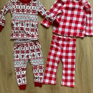 Red and White Kids Pajama Set